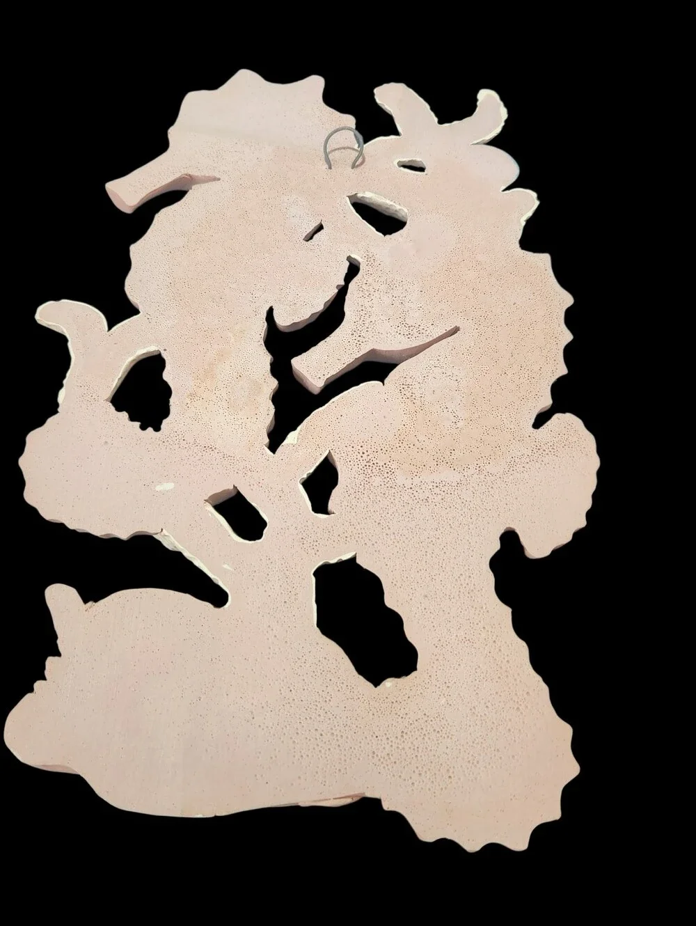 Vintage Coastal Seahorse Wall Plaque – Pink Seahorses Seashell Starfish Decor